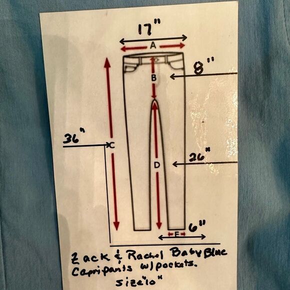 Zac & Rachel Blue Straight Leg Pants Classic Fit Size 12 - Picture 11 of 11